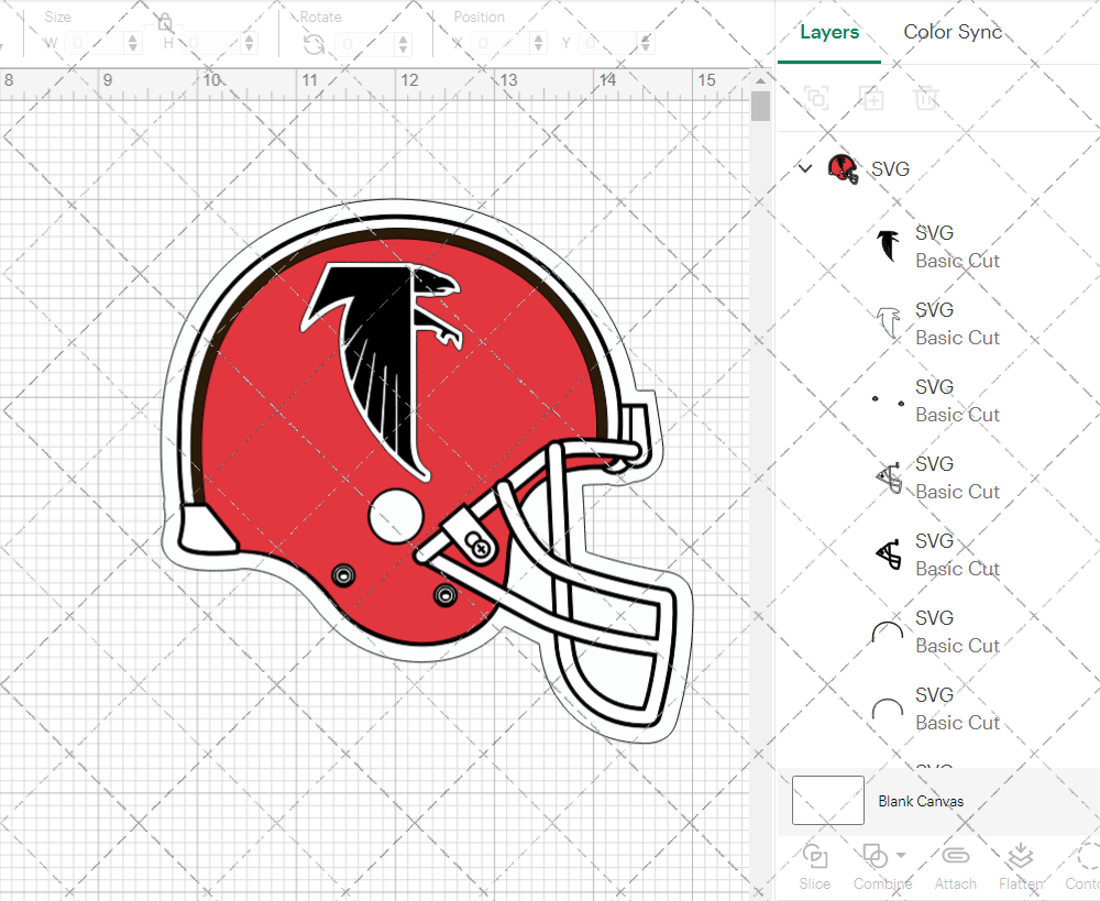 Atlanta Falcons Helmet 1966, Svg, Dxf, Eps, Png - SvgShopArt