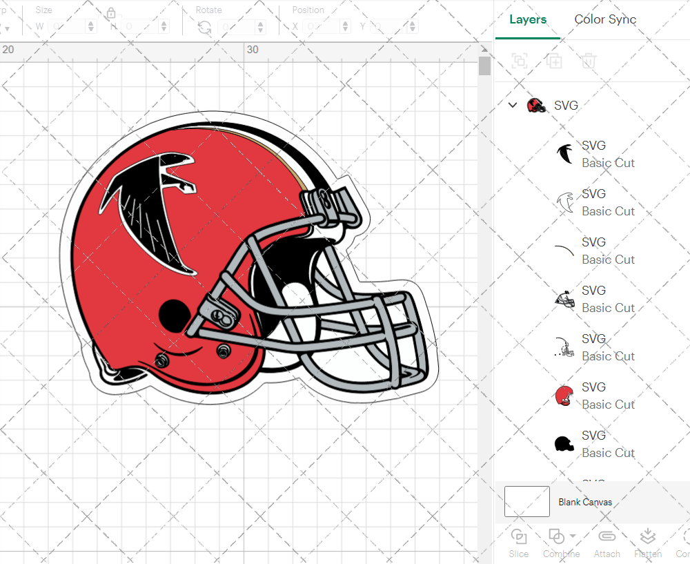 Atlanta Falcons Helmet 1966 004, Svg, Dxf, Eps, Png - SvgShopArt