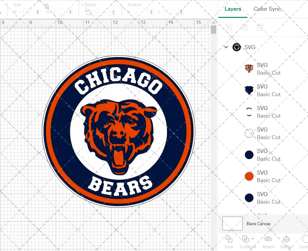 Chicago Bears Circle 2012 002, Svg, Dxf, Eps, Png - SvgShopArt