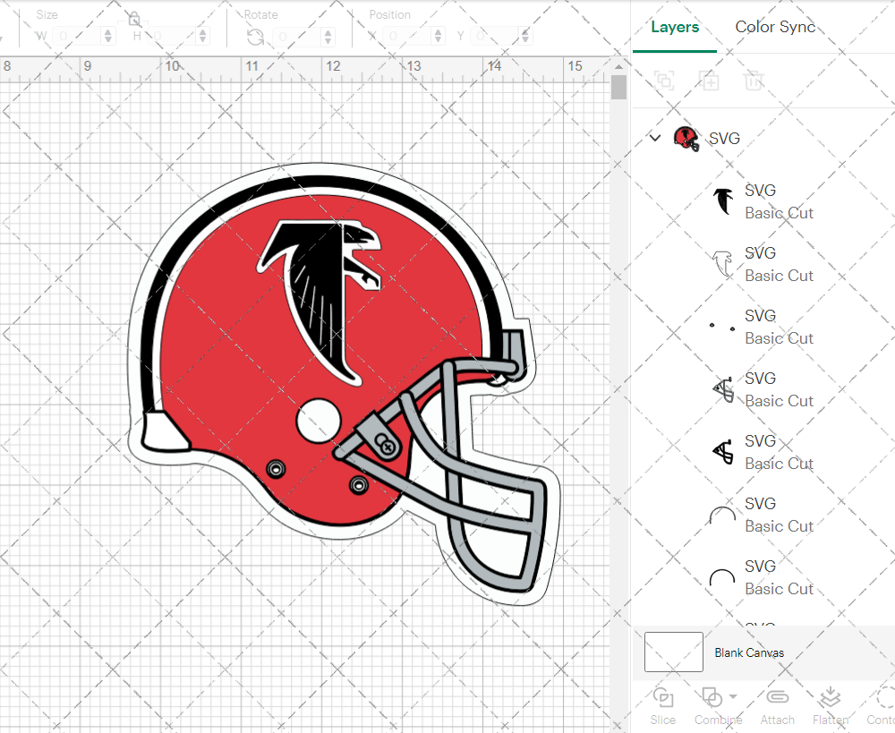 Atlanta Falcons Helmet 1966 002, Svg, Dxf, Eps, Png - SvgShopArt