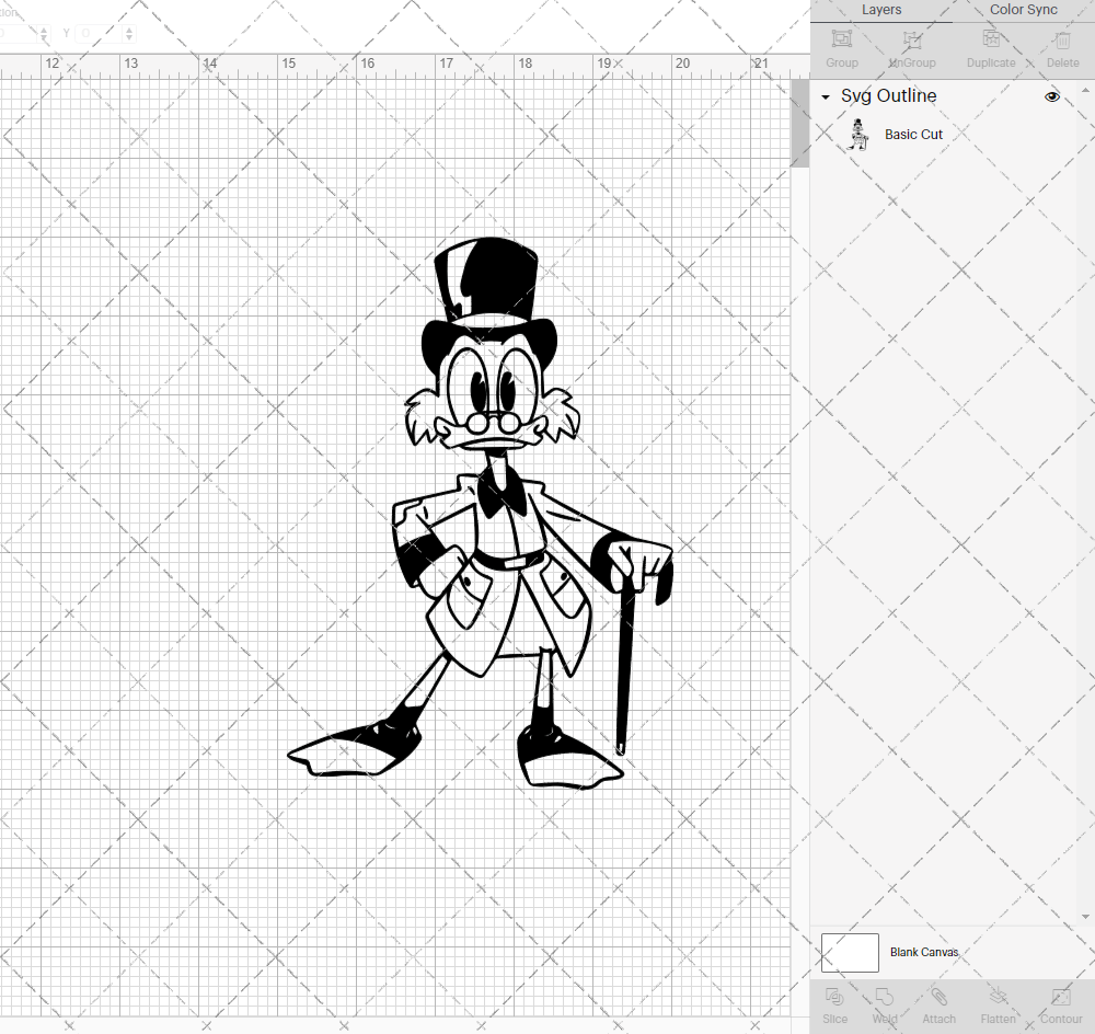 Scrooge McDuck - Ducktales 003, Svg, Dxf, Eps, Png - SvgShopArt