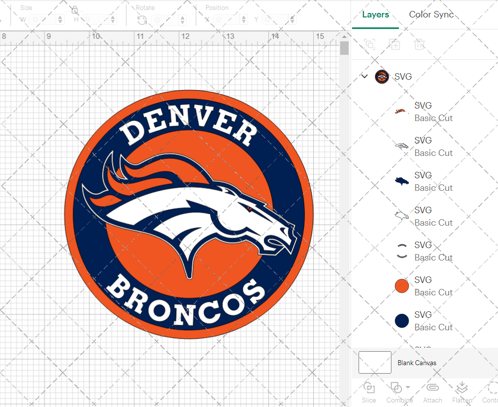 Denver Broncos Circle 1997 002, Svg, Dxf, Eps, Png - SvgShopArt