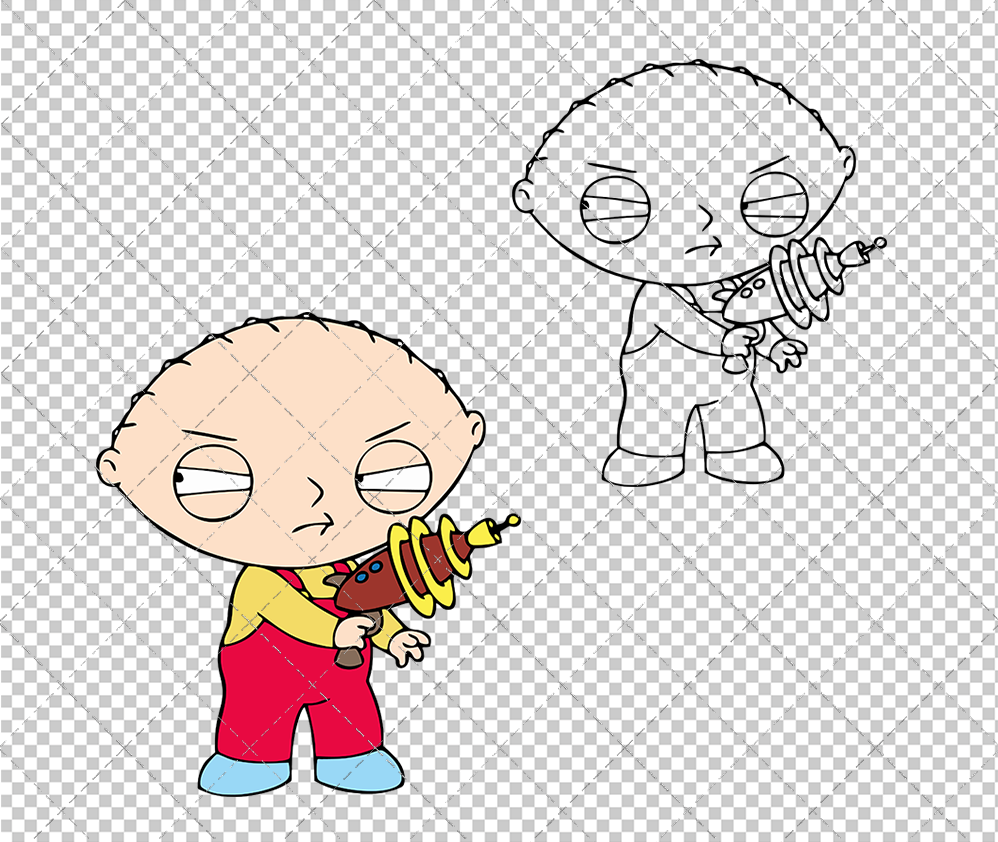 Stewie Griffin - Family Guy 003, Svg, Dxf, Eps, Png - SvgShopArt