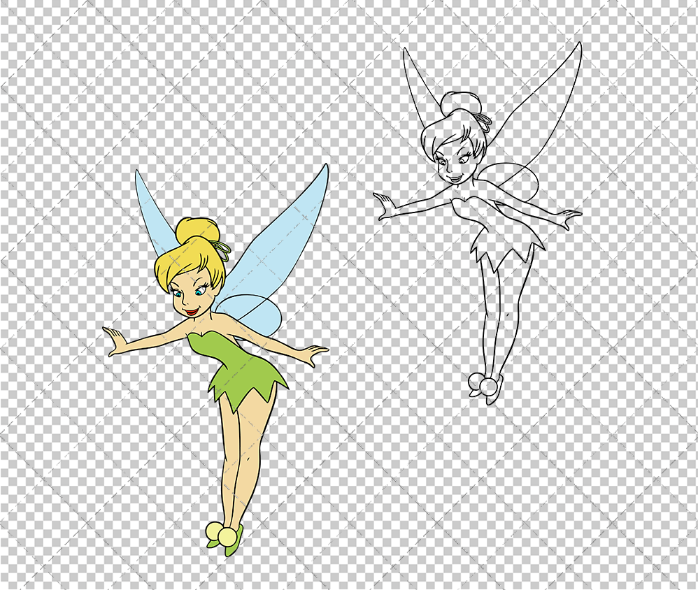 Tinker Bell - Peter Pan 003, Svg, Dxf, Eps, Png - SvgShopArt