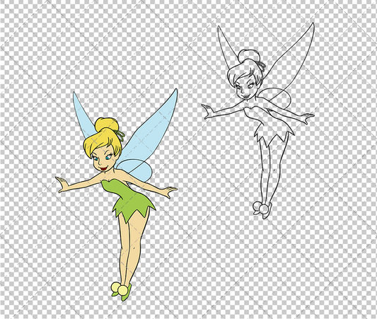 Tinker Bell - Peter Pan 003, Svg, Dxf, Eps, Png - SvgShopArt