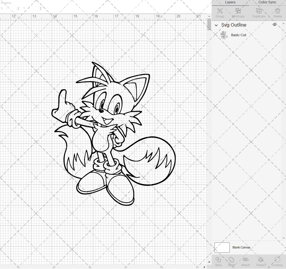 Tails - Sonic the Hedgehog 003, Svg, Dxf, Eps, Png - SvgShopArt