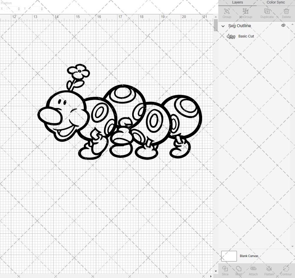 Wiggler - Super Mario Bros, Svg, Dxf, Eps, Png - SvgShopArt