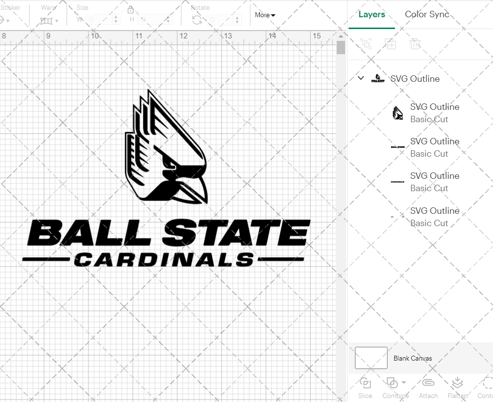 Ball State Cardinals Alternate 2015 003, Svg, Dxf, Eps, Png - SvgShopArt