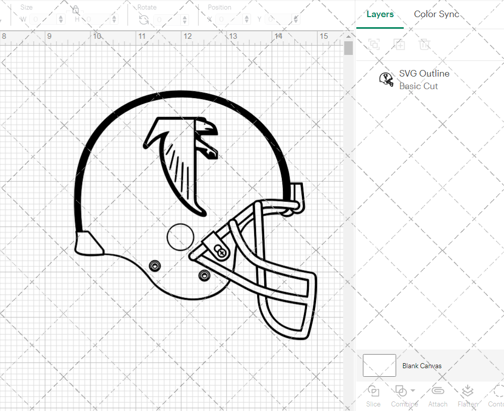 Atlanta Falcons Helmet 1966 002, Svg, Dxf, Eps, Png - SvgShopArt