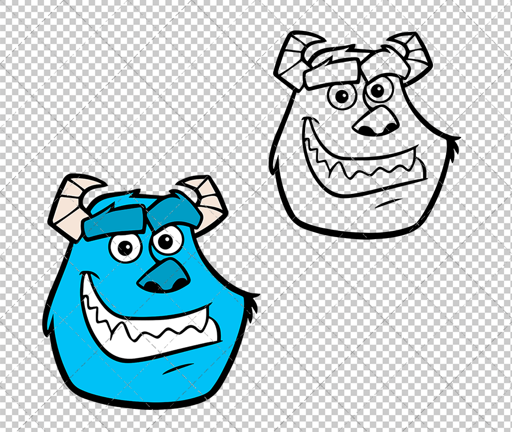 Sulley - Monsters, inc., Svg, Dxf, Eps, Png - SvgShopArt