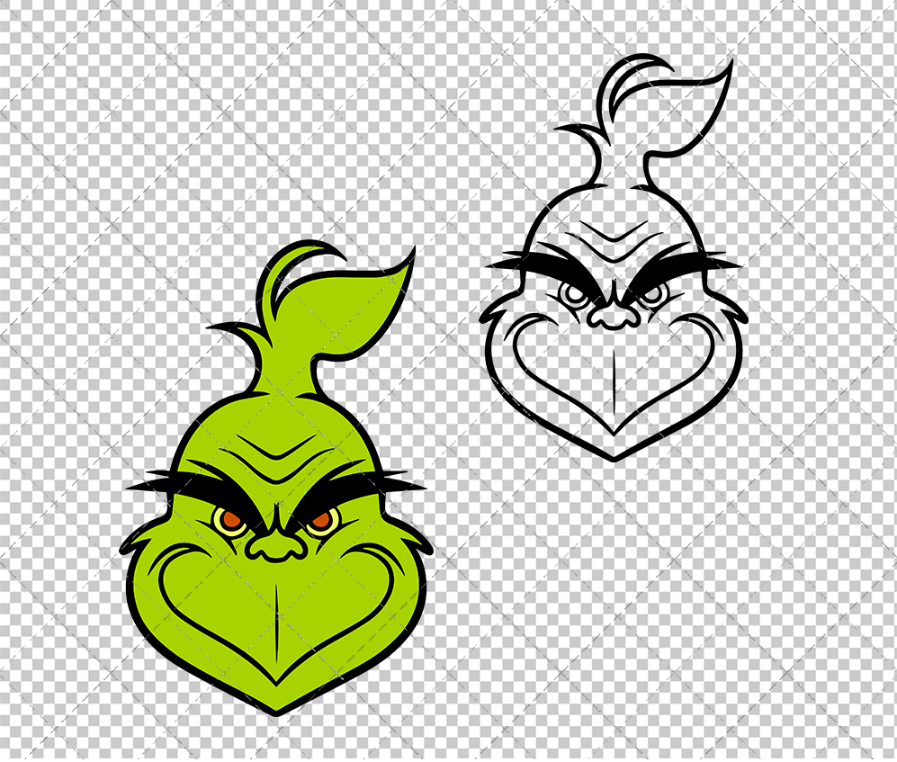 The Grinch 002, Svg, Dxf, Eps, Png - SvgShopArt