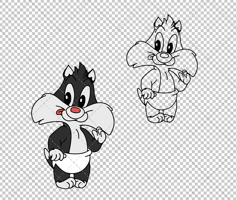 Sylvester - Baby Looney Tunes, Svg, Dxf, Eps, Png - SvgShopArt