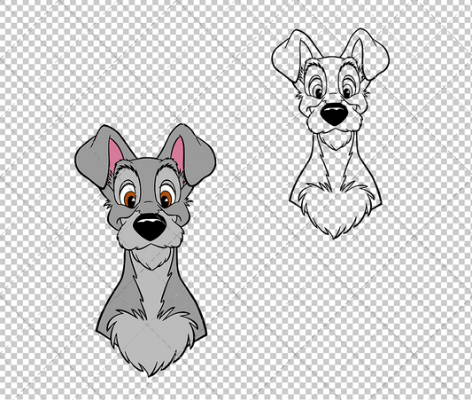 Tramp - Lady and the Tramp, Svg, Dxf, Eps, Png - SvgShopArt