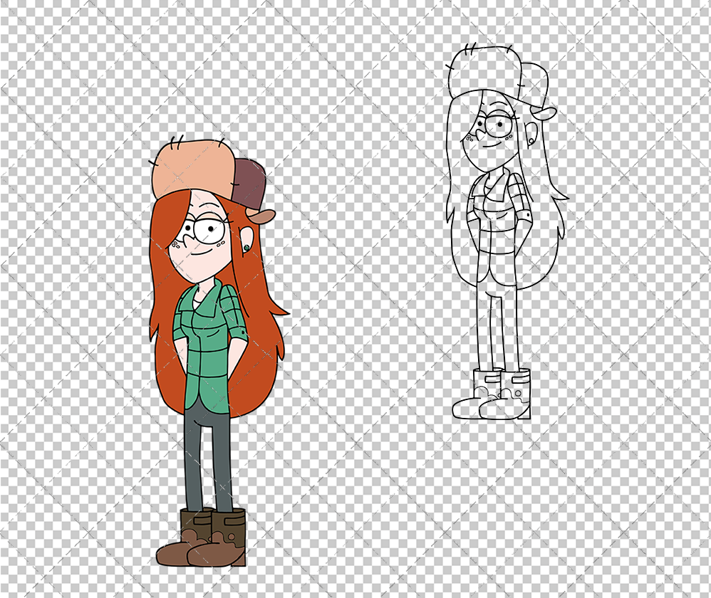 Wendy Corduroy - Gravity Falls, Svg, Dxf, Eps, Png - SvgShopArt