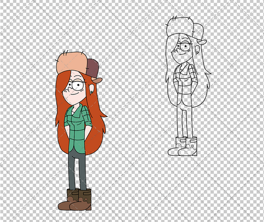 Wendy Corduroy - Gravity Falls, Svg, Dxf, Eps, Png - SvgShopArt