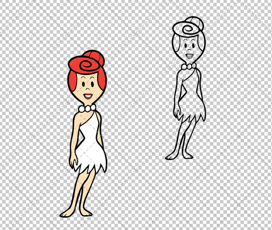 Wilma Flintstone - The Flintstones, Svg, Dxf, Eps, Png - SvgShopArt