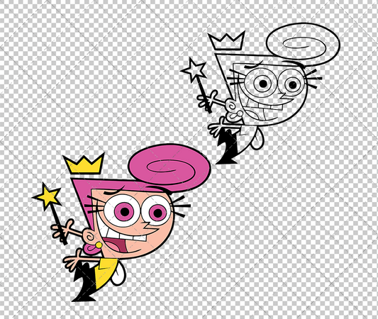 Wanda - The Fairly Odd Parents, Svg, Dxf, Eps, Png - SvgShopArt