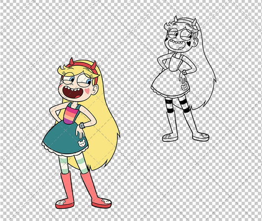 Star Butterfly - Star vs. the Forces of Evil 002, Svg, Dxf, Eps, Png - SvgShopArt