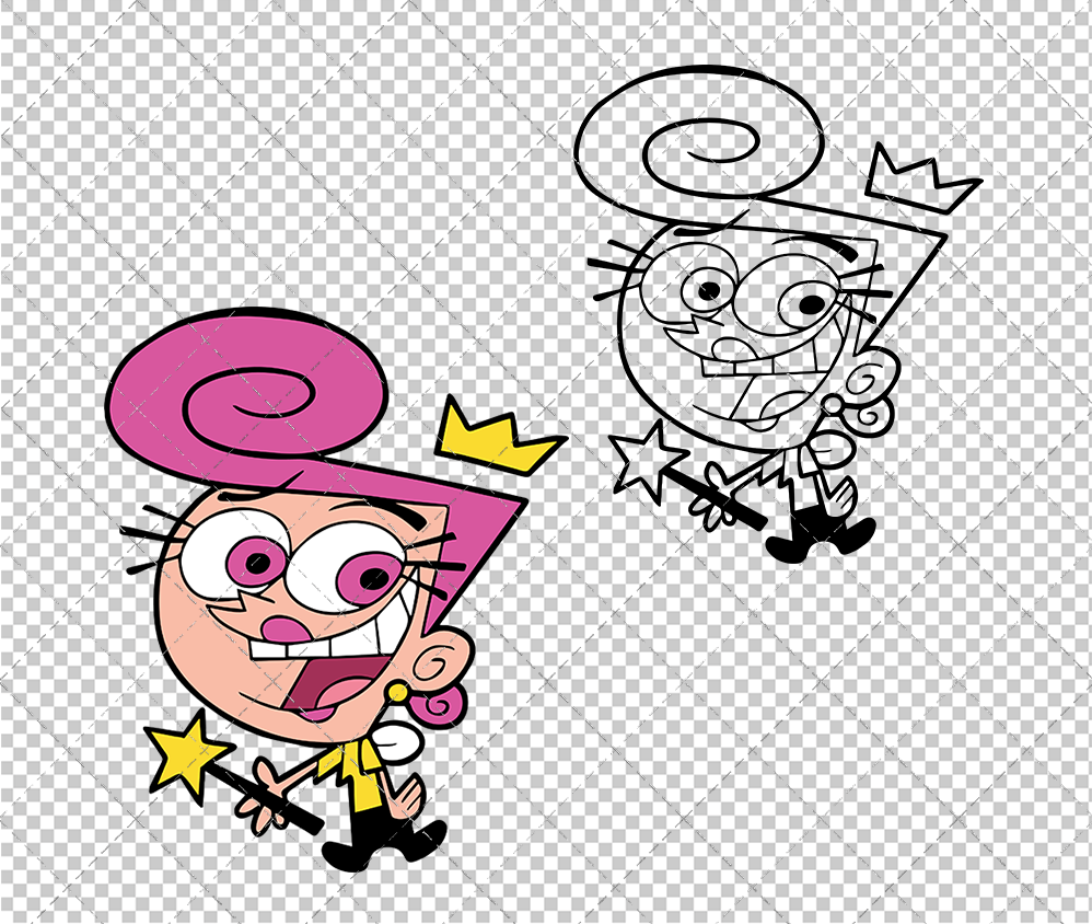 Wanda - The Fairly Odd Parents 003, Svg, Dxf, Eps, Png - SvgShopArt