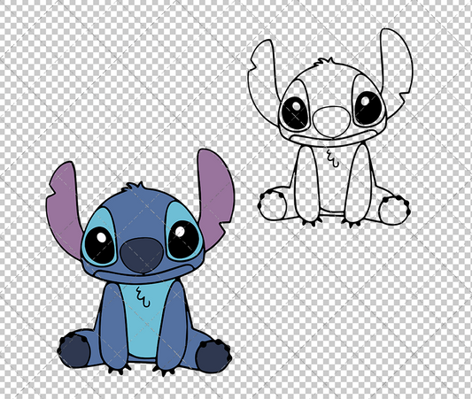 Stitch - Lilo and Stitch 007, Svg, Dxf, Eps, Png - SvgShopArt