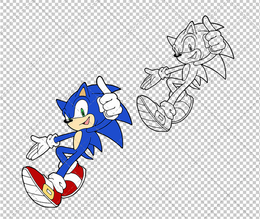 Sonic the Hedgehog 006, Svg, Dxf, Eps, Png - SvgShopArt