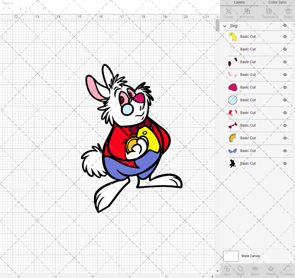 White Rabbit - Alice in Wonderland 002, Svg, Dxf, Eps, Png - SvgShopArt