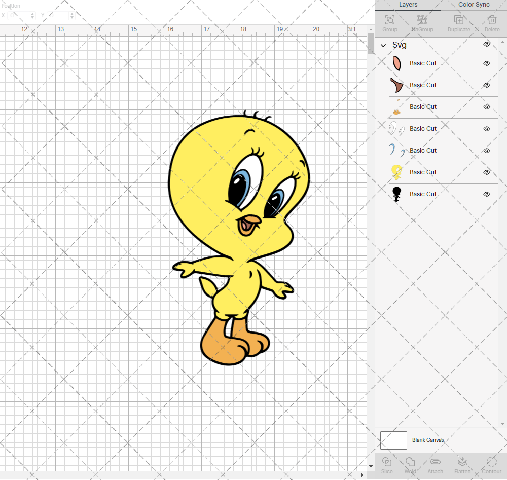 Tweety - Baby Looney Tunes 002, Svg, Dxf, Eps, Png - SvgShopArt