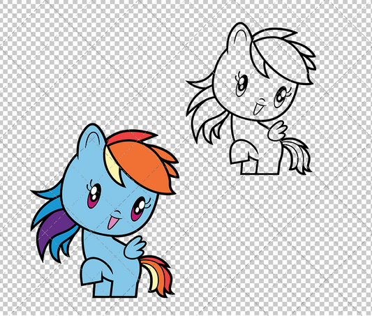 Rainbow Dash - MLP Cutie Mark Crew, Svg, Dxf, Eps, Png - SvgShopArt