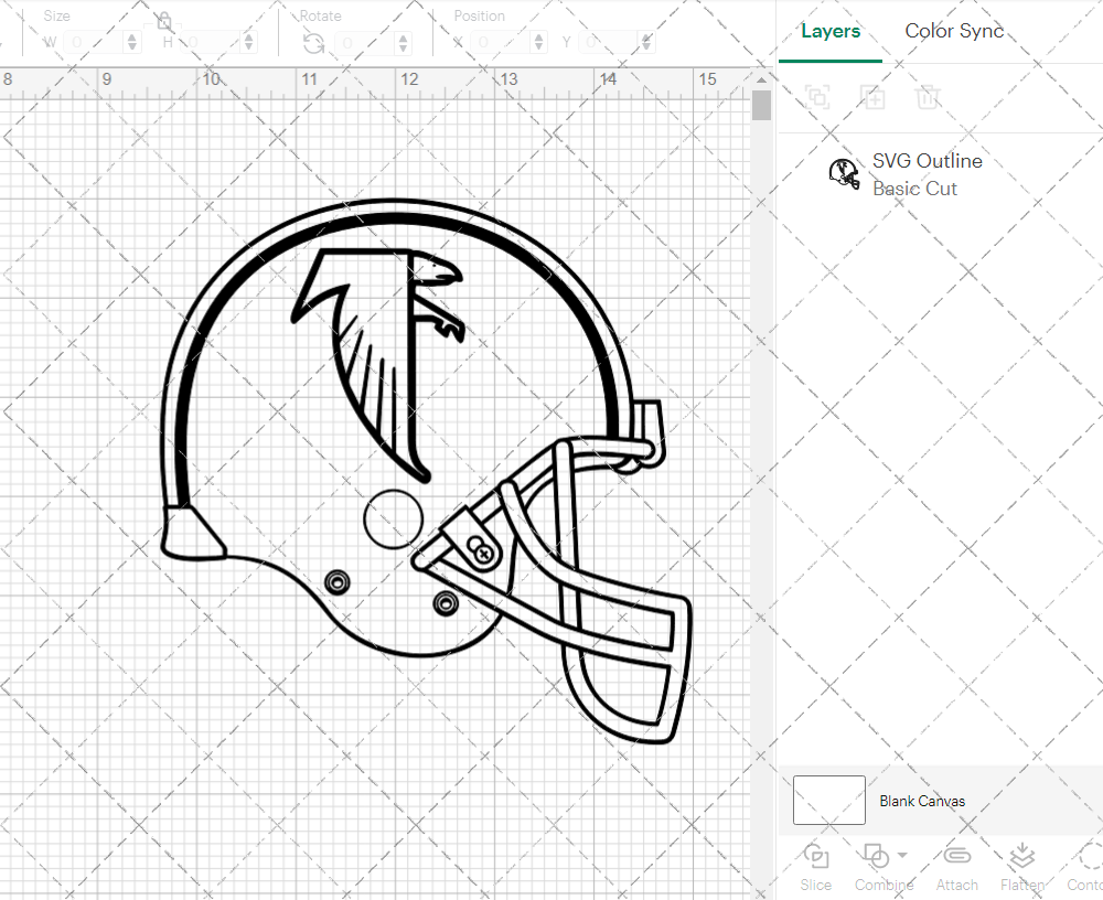 Atlanta Falcons Helmet 1966, Svg, Dxf, Eps, Png - SvgShopArt