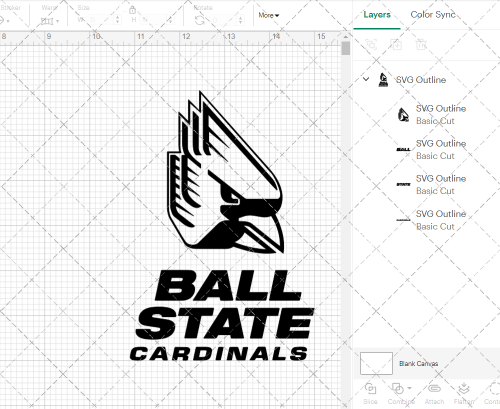 Ball State Cardinals Alternate 2015 004, Svg, Dxf, Eps, Png - SvgShopArt