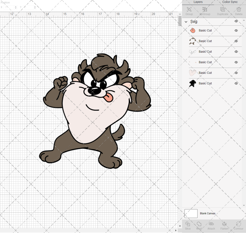 Tasmanian Devil - Baby Looney Tunes 002, Svg, Dxf, Eps, Png - SvgShopArt