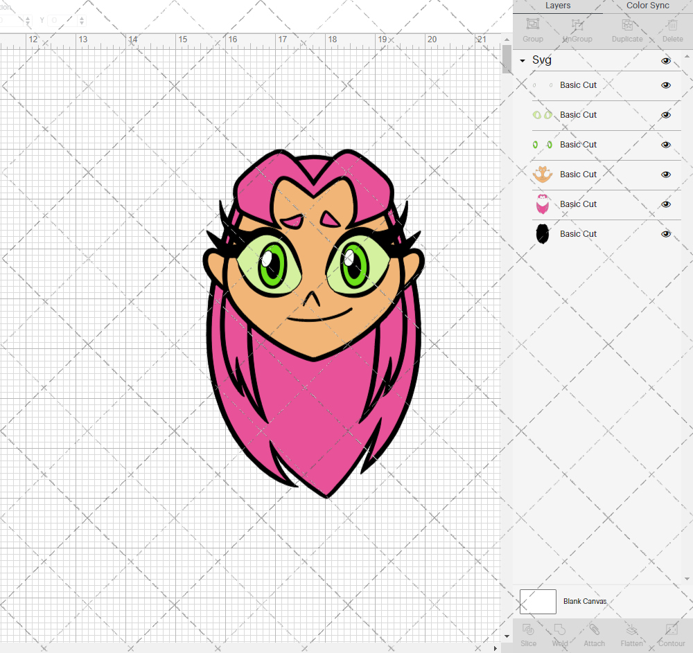 Starfire - Teen Titans Go, Svg, Dxf, Eps, Png - SvgShopArt