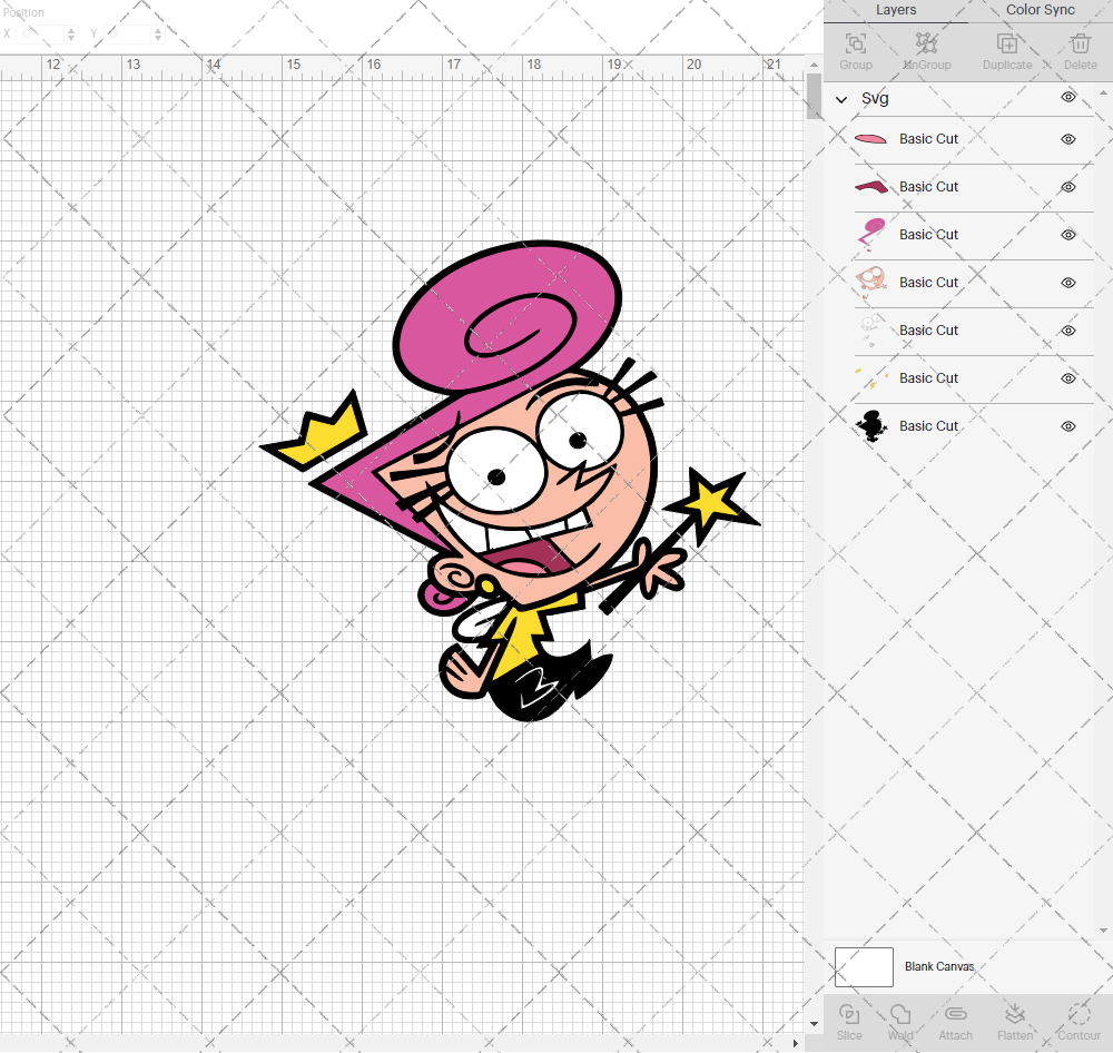 Wanda - The Fairly Odd Parents 002, Svg, Dxf, Eps, Png - SvgShopArt