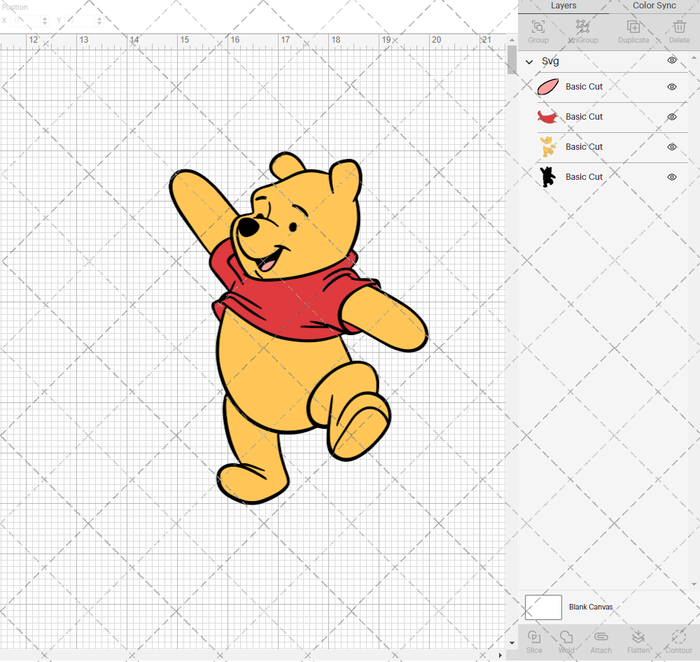 Winnie The Pooh 009, Svg, Dxf, Eps, Png - SvgShopArt