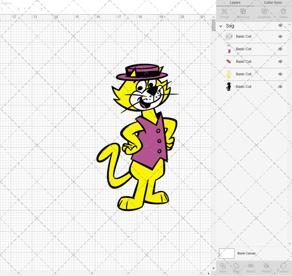 Top Cat, Svg, Dxf, Eps, Png - SvgShopArt