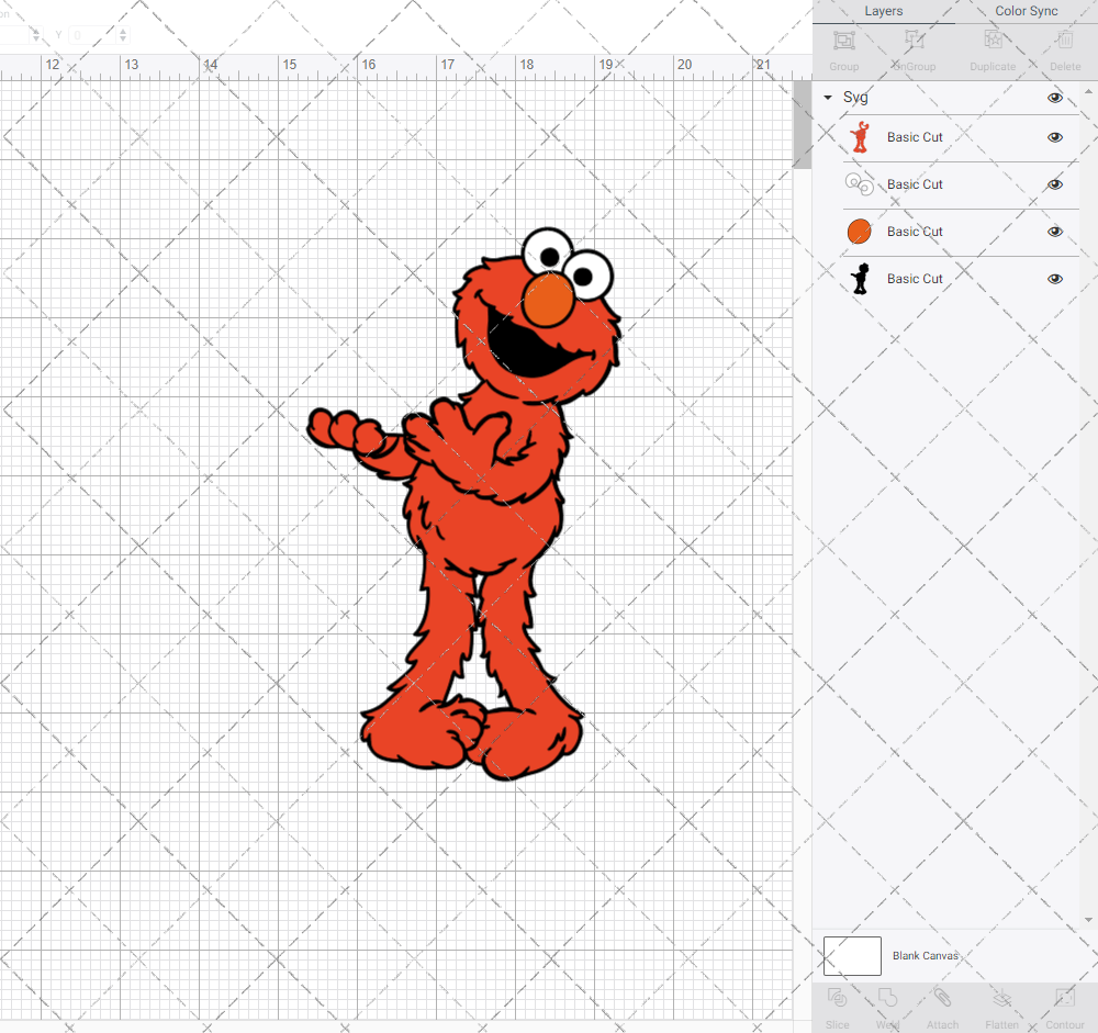 Elmo - Sesame Street 003, Svg, Dxf, Eps, Png - SvgShopArt