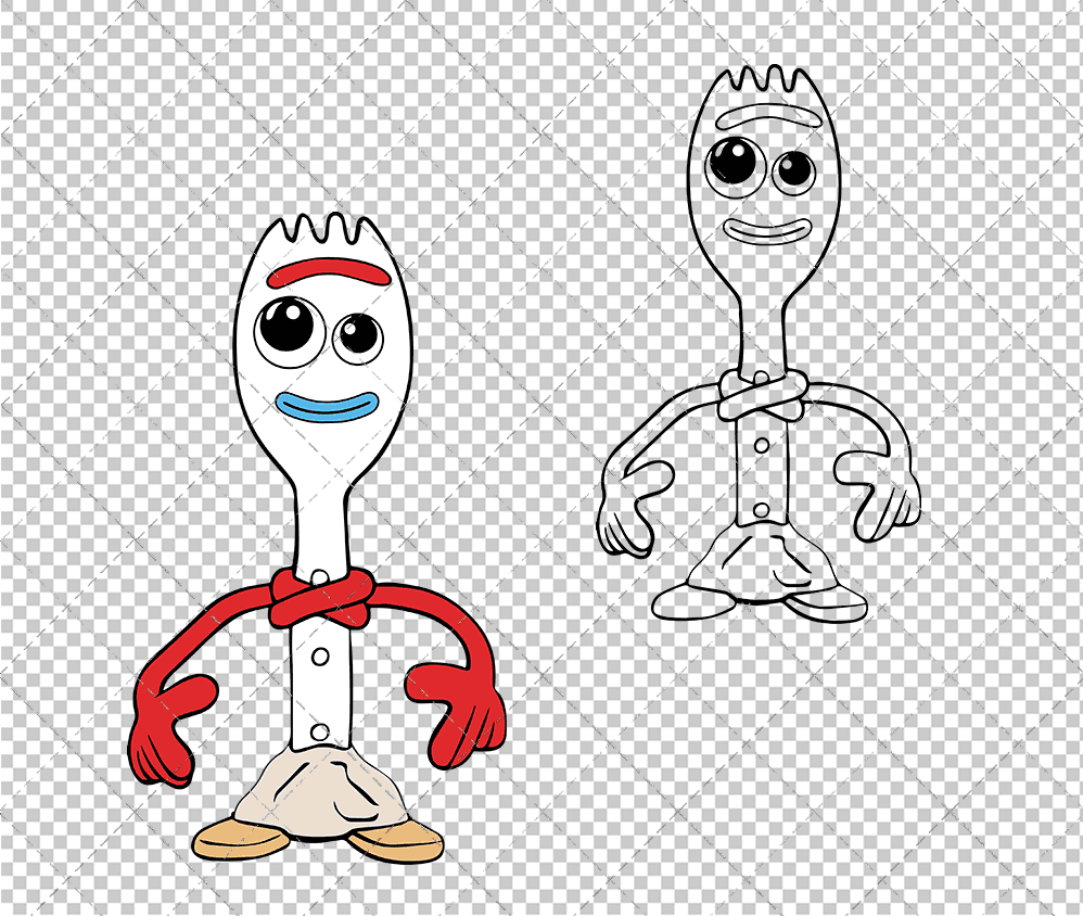 Forky - Toy Story, Svg, Dxf, Eps, Png SvgShopArt