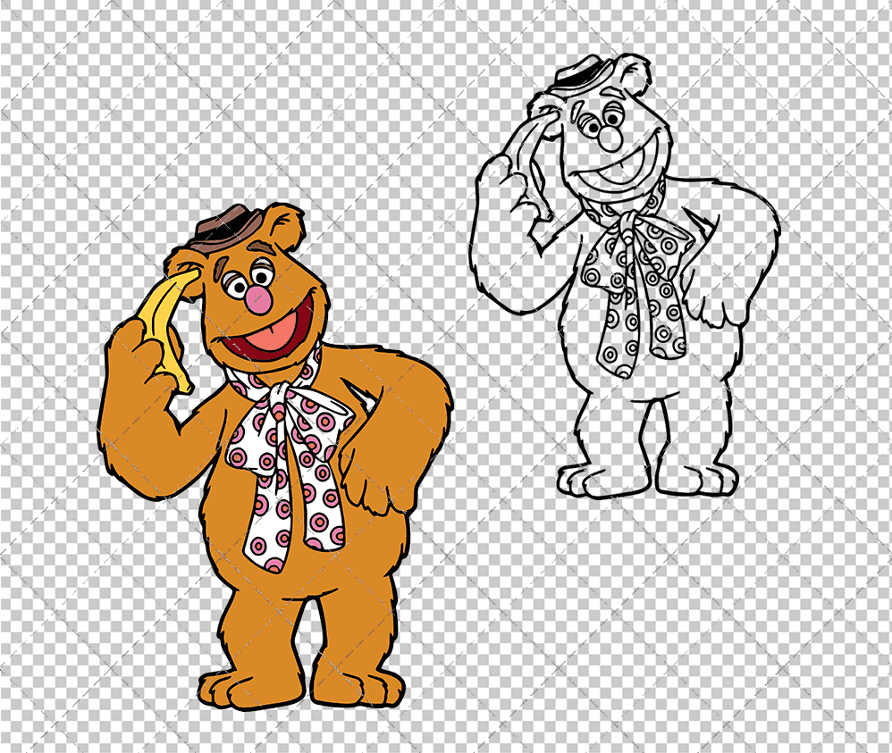 Fozzie - The Muppet 004, Svg, Dxf, Eps, Png SvgShopArt