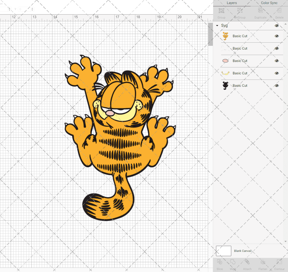 Garfield 002, Svg, Dxf, Eps, Png SvgShopArt