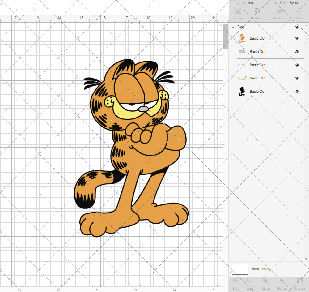 Garfield, Svg, Dxf, Eps, Png SvgShopArt