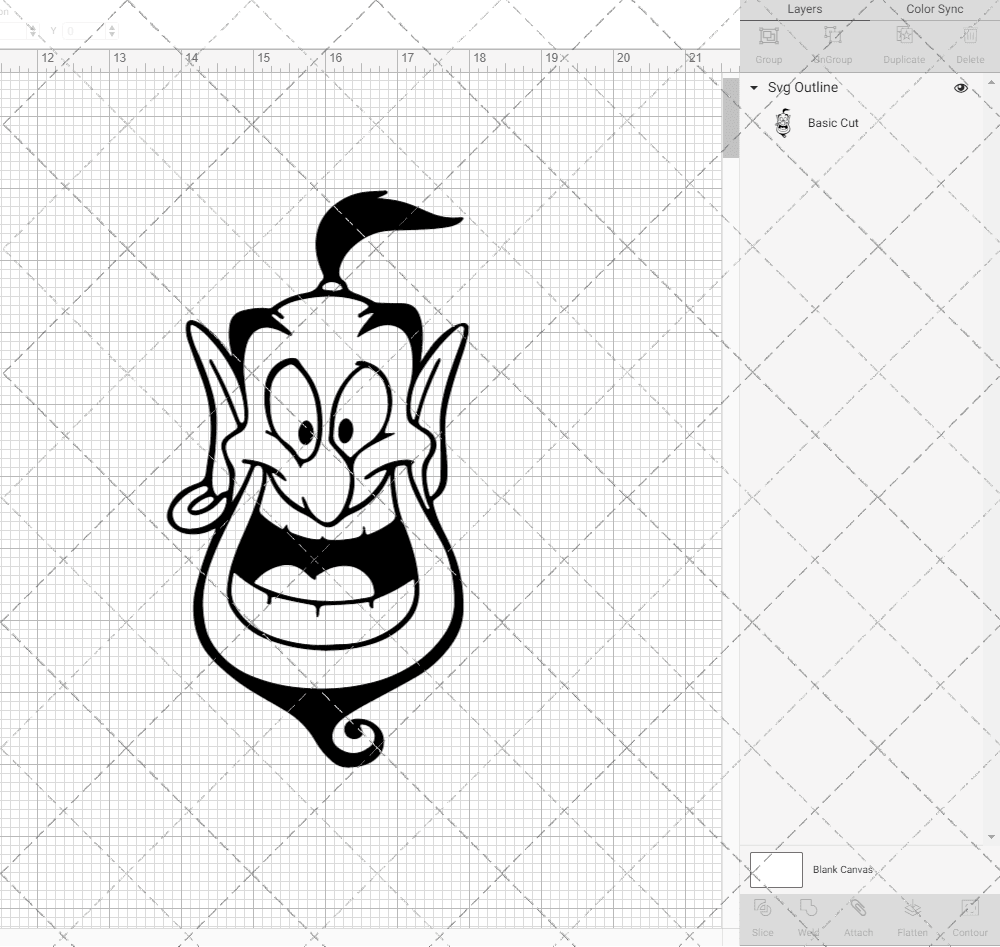 Genie - Aladin 003, Svg, Dxf, Eps, Png SvgShopArt