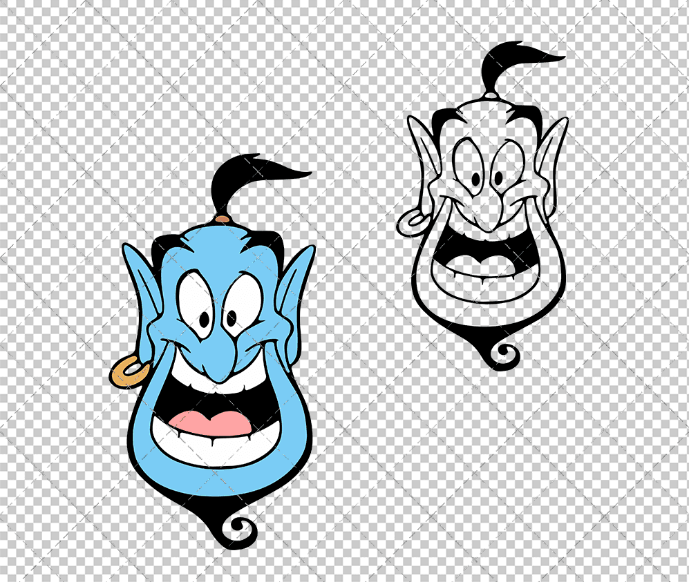 Genie - Aladin 003, Svg, Dxf, Eps, Png SvgShopArt