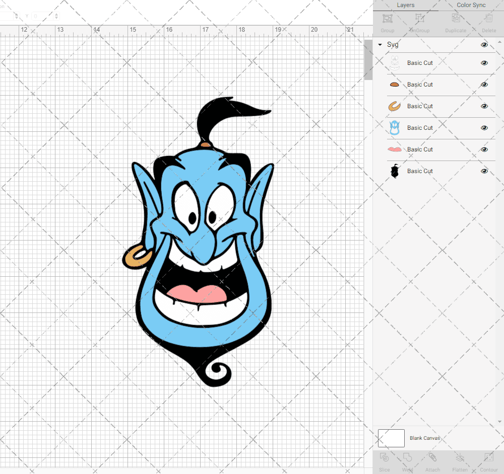 Genie - Aladin 003, Svg, Dxf, Eps, Png SvgShopArt