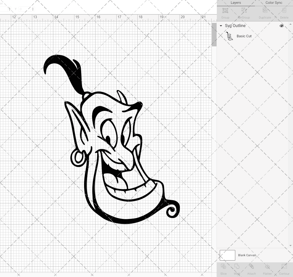 Genie - Aladin 004, Svg, Dxf, Eps, Png SvgShopArt