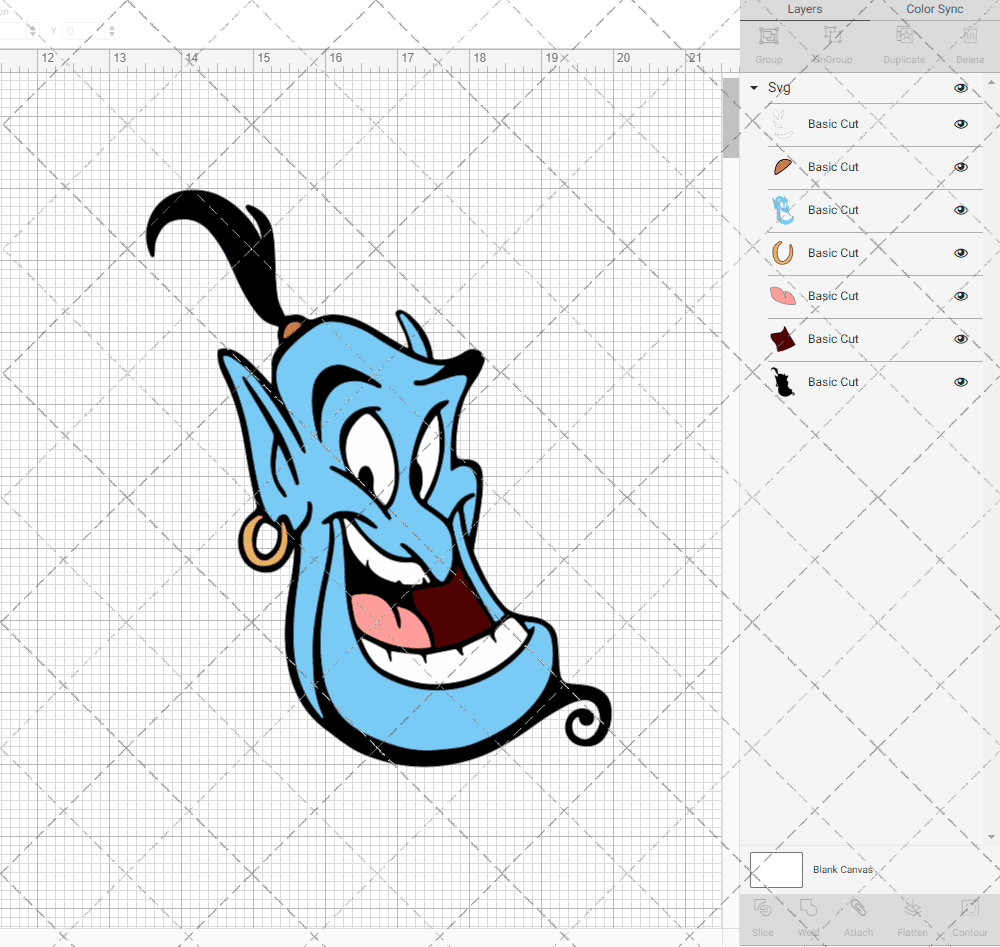 Genie - Aladin 004, Svg, Dxf, Eps, Png SvgShopArt