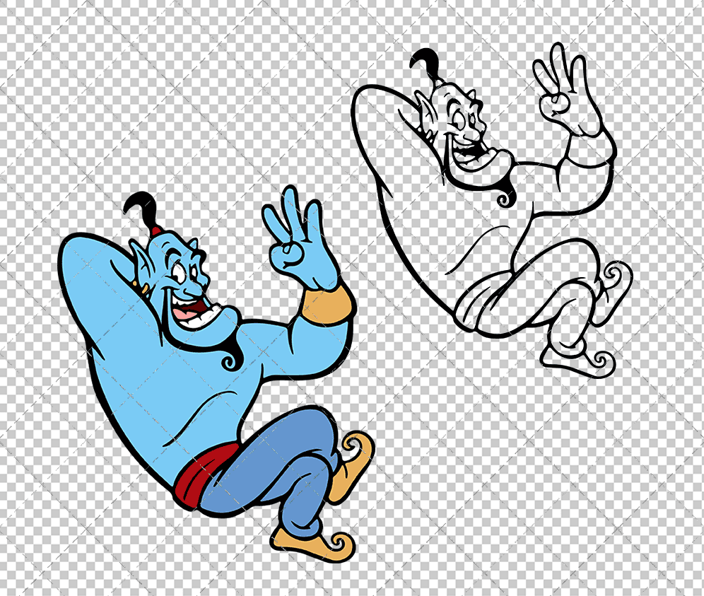 Genie - Aladin, Svg, Dxf, Eps, Png SvgShopArt