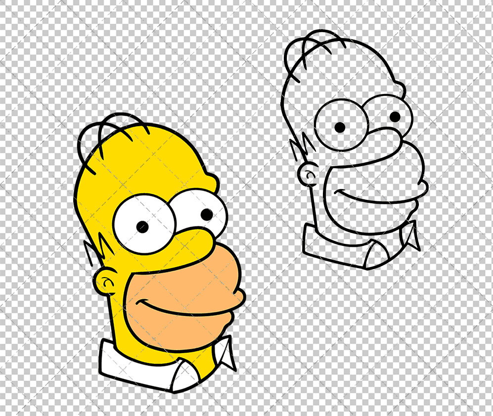 Gomer Simpson - The Simpsons 003, Svg, Dxf, Eps, Png SvgShopArt