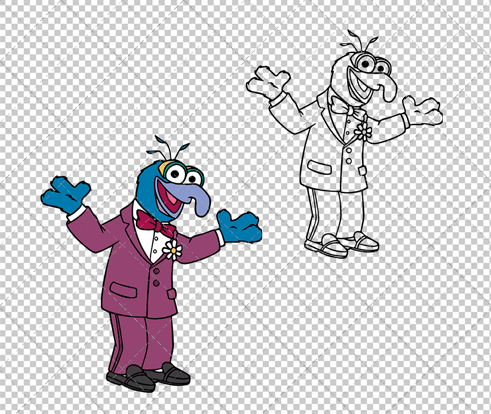 Gonzo - The Muppet 002, Svg, Dxf, Eps, Png SvgShopArt