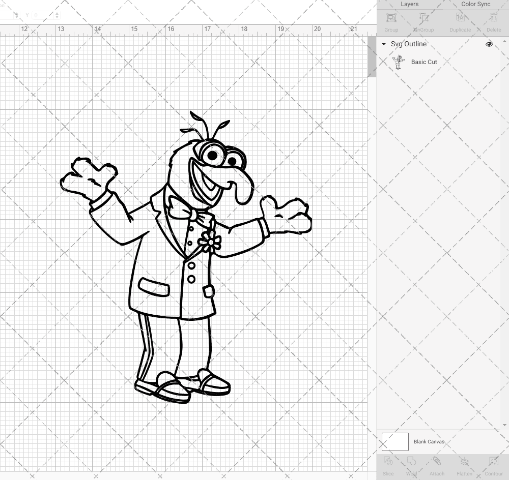 Gonzo - The Muppet 002, Svg, Dxf, Eps, Png SvgShopArt