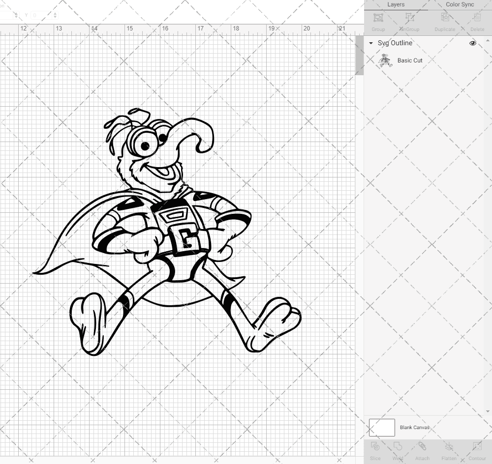 Gonzo - The Muppet 003, Svg, Dxf, Eps, Png SvgShopArt